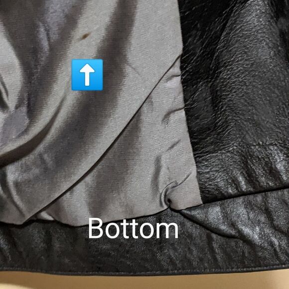 Gap black leather jacket Small button front flap pocket DIY Flying Monkeys Y2K - Picture 6 of 10